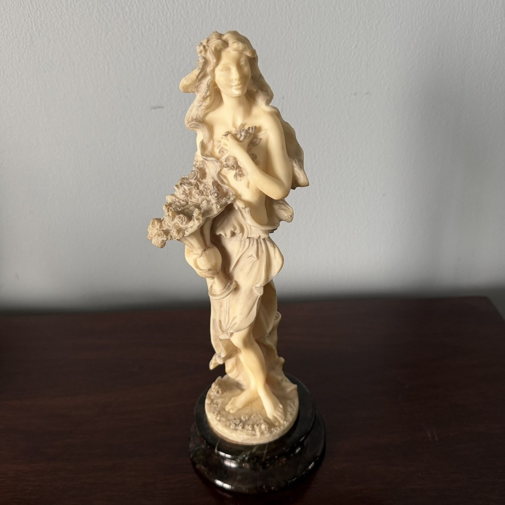 EUC Vintage Giuseppe Armani SPRING Lady with Flower Basket  Figurine